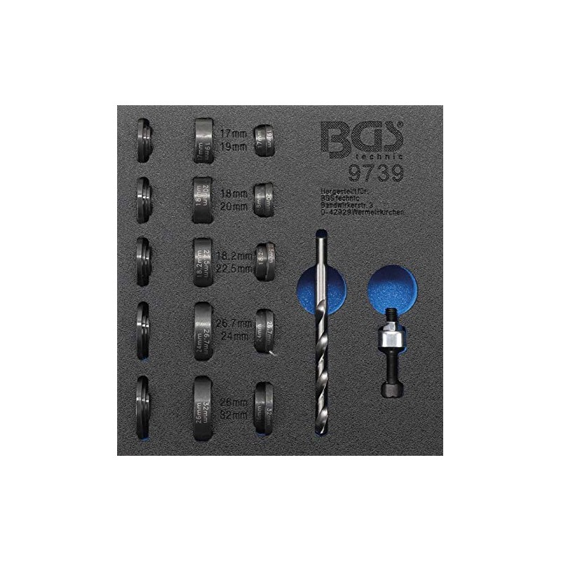 BGS 9739 Workshop Trolley Insert 1/6: Hole Punch Set for