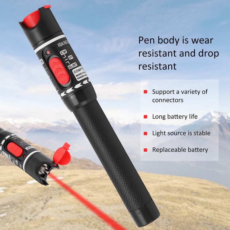 50MW 50km Optical Fiber Tester Pen with FC to LC
