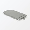 MUJI 84475719 Wrinkle Nylon Flat Pouch with One Hand, Gray,