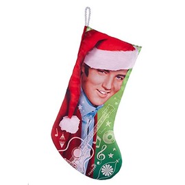 Kurt Adler Elvis Presley with Santa Hat 19" Stocking