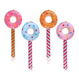 DS. DISTINCTIVE STYLE Inflatable Candy 33 Inch Inflatable Donut Lollipops Set of 4 Candy Themed Birthday Decorations Pool Party Prop