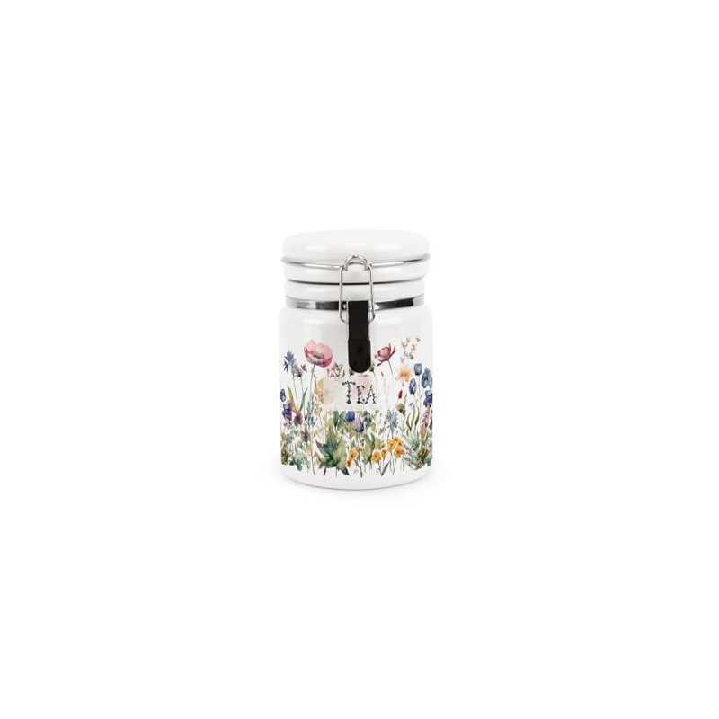 Purely Home Wildflowers Tea Ceramic Storage Canister - Floral Meadow