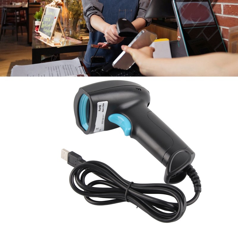 1D Barcode Scanner High Accuracy CCD USB Red Light Handheld