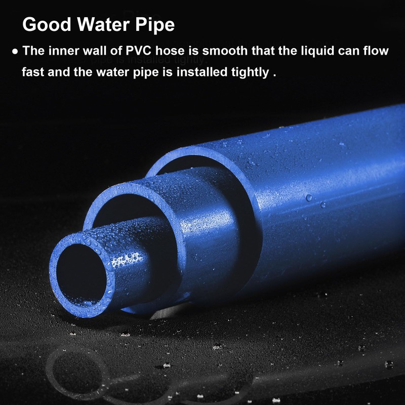 sourcing map PVC Rigid Tube Round Pipe Hardware Tubing 16mm