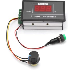 DC 6-60V 12V 24V 36V 48V 30A PWM DC Motor Speed Controller (PWM) Speed Adjustable Stepless Governor Regulator, Motor Speed Controller with Start Stop Switch