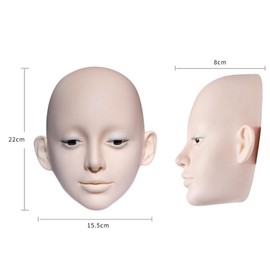 Milageto Eyelash Extension Mannequin Head Makeup Practice Head Easy to Clean Soft Cosmetology Doll for Stylist Beginners Salon Indoor