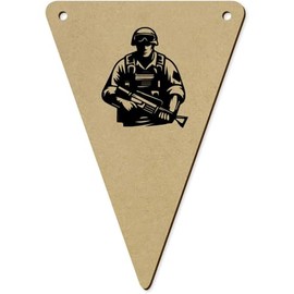 5 x 140mm 'Combat Soldier' Wooden Bunting Flags (BN00083782)