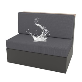 RV Seat Covers RV Dinette Booth Cushions - Camper Dinette Cushion Covers Waterproof Polyester Fabric Anti-Slip Machine Washable,Stretchable Slipcovers Fit RV Bench/Car Loveseat - Dark Gray||Set of 1