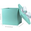 LaRibbons Large Gift Boxes with Lids,10x10x10 Inches Blue Square Foldable