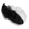 Black and White Short Wavy Wig Women Cosplay Party Shoulder