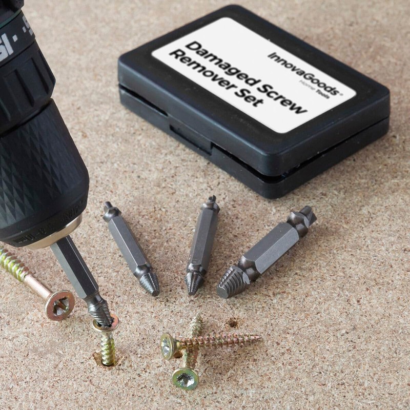 innovagoods ig811372 Bits to Remove Damaged Screws (Pack of 4)