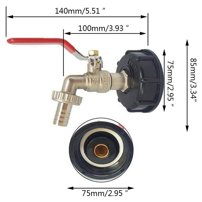 IBC Outlet Tap Tote Tank Drain Adapter Garden Hose Water