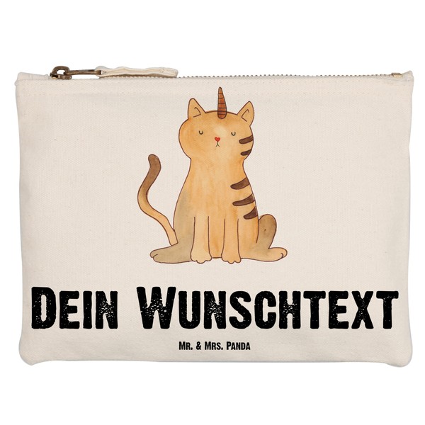 Mr. & Mrs. Panda Unicorn Cat Make-Up Bag, White Personalised,