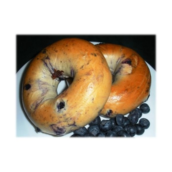 Burry Foodservice Thaw and Sell Sliced Blueberry Bagel, 4 Ounce -- 72 per case.
