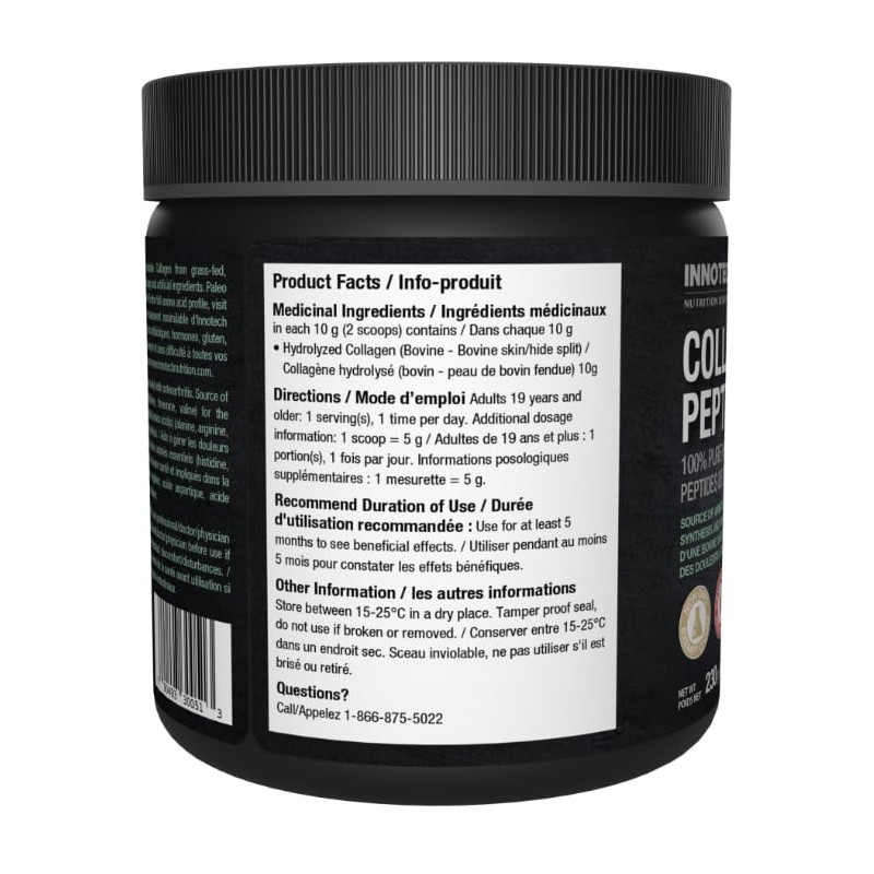 Innotech Nutrition Collagen Peptides Powder 230 g - Bovine, grass-fed,