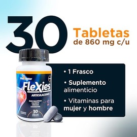 Flexies  Suplementos Alimenticios  Tabletas de cido Hialurnico, Colageno y Curcuma  Suplemento para Articulaciones y Skin Care  Contiene Magnesio...  