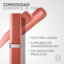L'Oréal Paris Infallible Laque Resistance, Labial Líquido con Acabado Brilloso de Larga Duración Hasta por 16h, Fórmula Ligera Sin Sensación Pegajosa,