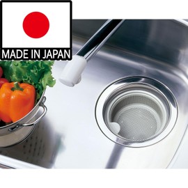 Belca Made in Japan Drain Strainer, Stainless Steel, Shallow Strainer Basket, 135 Type, Diameter 5.3 x Height 2.0 inches (13.5 x 5 cm), Gray, SP-232T