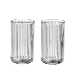 Supercap - Glass Toothbrush Holder Cup | Crystal Clear Tumbler Makeup Brush Holder for Bedside Table, Bathroom, Vanity, 2Pack Colorful Tall (2pcs Clear)