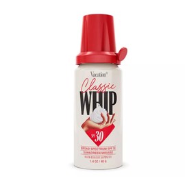 Vacation Classic Whip, Protector Solar en Espuma SPF 30, Resistente al Agua, 40 g, Formato de Viaje