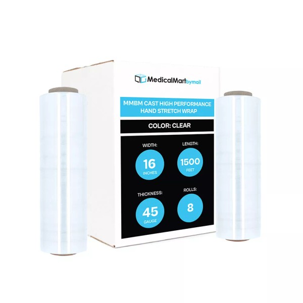 MedicalMartByMail 8 Rolls 16" x 1500' Down Gauge Cast Stretch