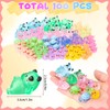 Guiqulai 100 Pcs Mini Resin Animals Luminous Mini Ducks, Turtles,