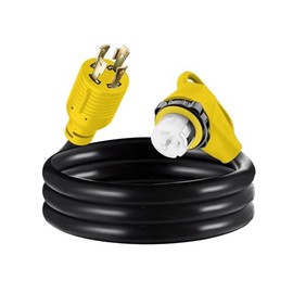 Arkdeffon Generator Extension Cord, 30A 4 Prong Locking Generator L14-30P Male to 50A Marine Shore Power SS2-50R Female with Locking Ring Compatible with RVs Boat Homes 125V/250V (6FT)