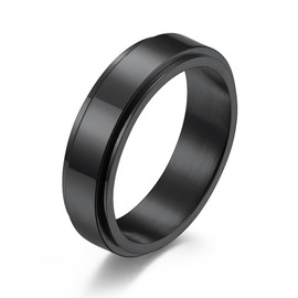 MOROYA 14K Gold Plated Anti Anxiety Ring for Women Men Sun Star Moon Stainless Steel Fidget Ring Gold Spinner Ring Band with Black Box Packed, Stainless Steel, stainless-steel