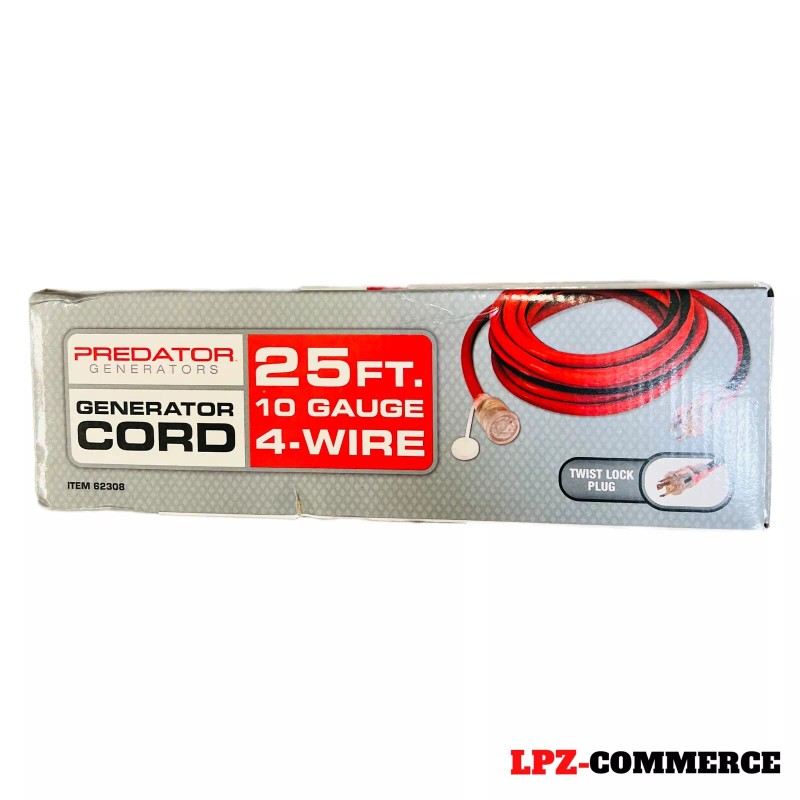 PREDATOR 25 ft. x 10 Gauge Four Prong Twist-Lock 30A