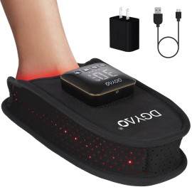 DGYAO Home Use Red Light Therapy Foot Wrap with 850nm LED for Deep Reliefcolor: Black