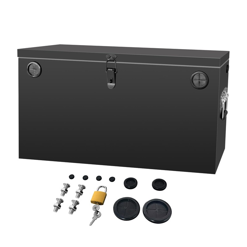 Peastorm Trailer RV Marine Battery Box - 12V Waterproof Steel