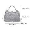 TEXIJUSO Handbag Shoulder Bag, Silver Clutch Bag for Women, Fashion