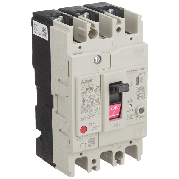 Mitsubishi Electric WS-V Series GT-Leakage Circuit Breaker NV63-CV 3P 40A