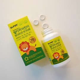 Dr. Poy Wellkicker Children's Multivitamin & Mineral 1200mg x 90 tablets, 1 unit / 웰키커 어린이 멀티비타민 앤 미네랄 1200mg x 90정, 1개