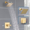 Esnbia Shower Kit, Shower Faucet Set（Valve Included) with 6-Inch Rain