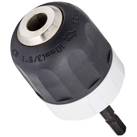 E-Value Two-Tone Keyless Drill Chuck, Black & White