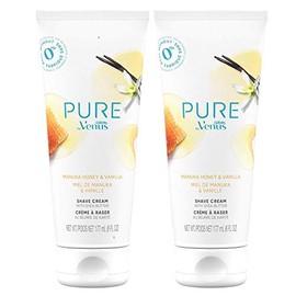 Pure by Gillette Venus - Crema de afeitar con miel de manuka y vainilla, 6 onzas (paquete de 2)