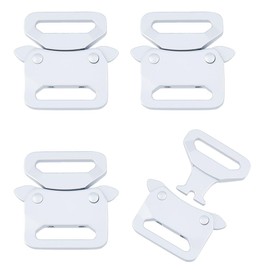 SUPERFINDINGS 4 Pack Platin Schwere Duty Schnallen Legierung Schnalle 4.2x4.3cm Paracord Schnallen Schnellverschluss Klickverschluss Gurtband Halsband Schnalle Für Paracord Armband Herstellung