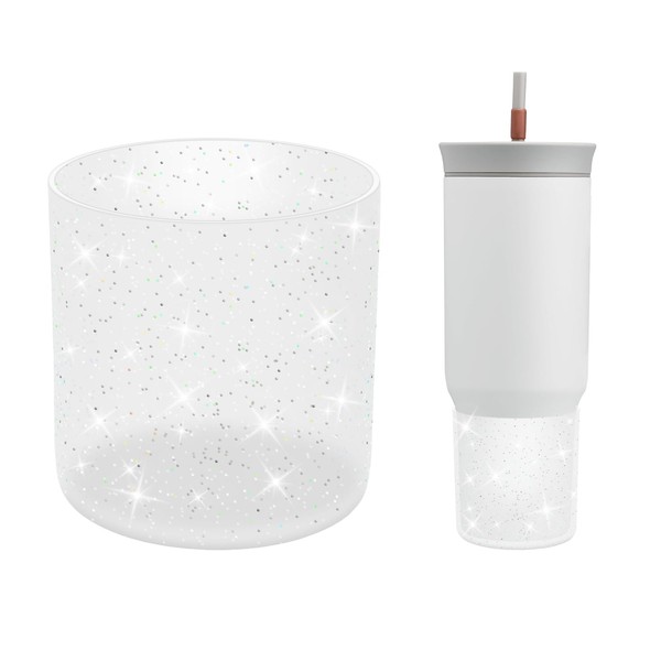 BKBY Protective Giltter Silicone Boot, Compatible with Owala 24oz/40oz Travel