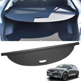VeCarTech Compatible with 2024 2023 2022 Hyundai IONIQ 5 Rear Cargo Security Shade Cover Black Privacy Screen Retractable Rear Storage Waterproof Cargo Cover Luggage Security Shield Shade