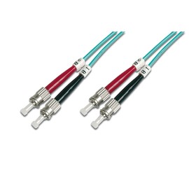 Digitus DK-2511 – 03/3 fiber optic cable – ST/bfoc, Fibre Optic Cable ST/bfoc, Male/Male, Blue