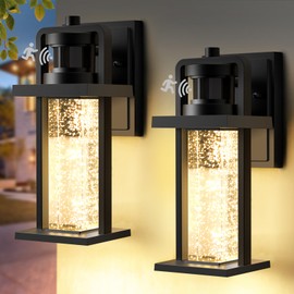 OYKYOHEI 2 Packs Motion Sensor Outdoor Lights Fixure, 3 Lighting Modes Outdoor Porch Light, Waterproof 10W Integrated LED Light Fixture for House,480LM 3000K Exterior Light for Garage Patio