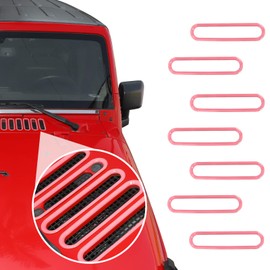 SQQP Cubierta de ventilación para capó, Panel de ventilación, Accesorios Exteriores ABS para Wrangler JK JKU 2/4 Puertas (Rosa)