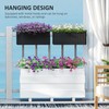 Outsunny Railing Planter Box (2 Pack, 20 Inch), Self-Watering Hanging