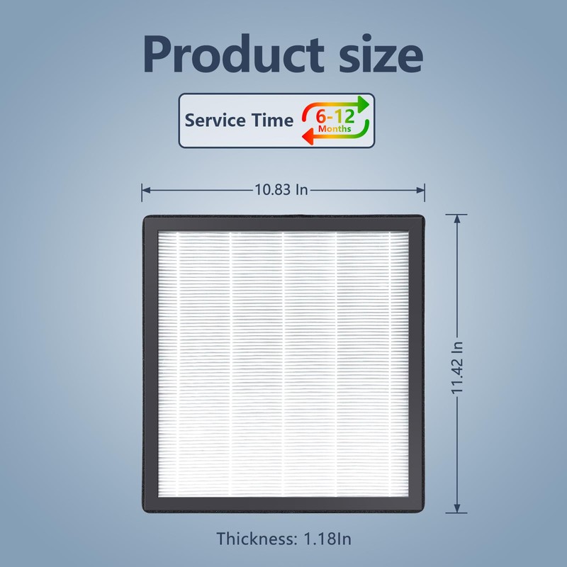 Midiex PR1 Replacement Filter Compatible with MOOKA PR1 Air Purifiers