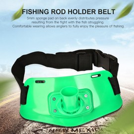 26.9 x 13.4 x 7.5cm / 10.6 x 5.3 x 2.9inch Fishing Rod Holder, Fishing Rod Adjustable Waist Fighting Belt Fishing Belly Top Fishing Fighting Waist Adjustable Fishing Rod Holder Belt (Green)
