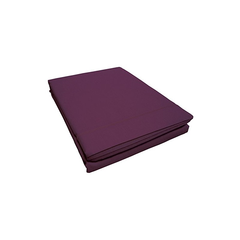 Douceur d'Interieur Flat Sheet 180/290 UNI Myrtille +Bourdon Stitch 57
