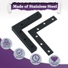 Alise Flat L Brackets for Wood,Black Flat Corner Brace Corner