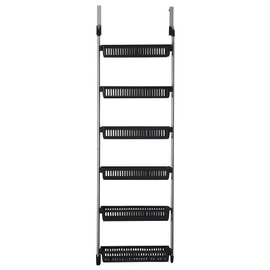 Household Essentials Black 6-Tier Basket Over-The-Door Organizer (2157-1)