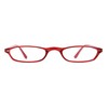 Peepers by PeeperSpecs Women's Skinny Mini Rectangular Reading Glasses, Red,